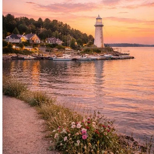 HARBOR:
Sunset skies, quiet water, and the kind of peace you didn’t know you needed.