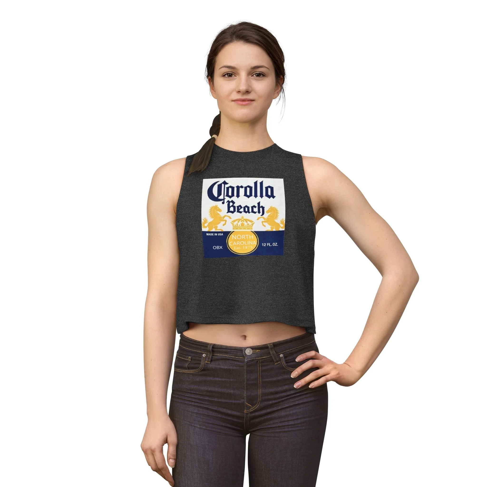 "Corolla Beach, North Carolina OBX Wild Horses" Women's Vintage Surf Tank | 6 Color Options!