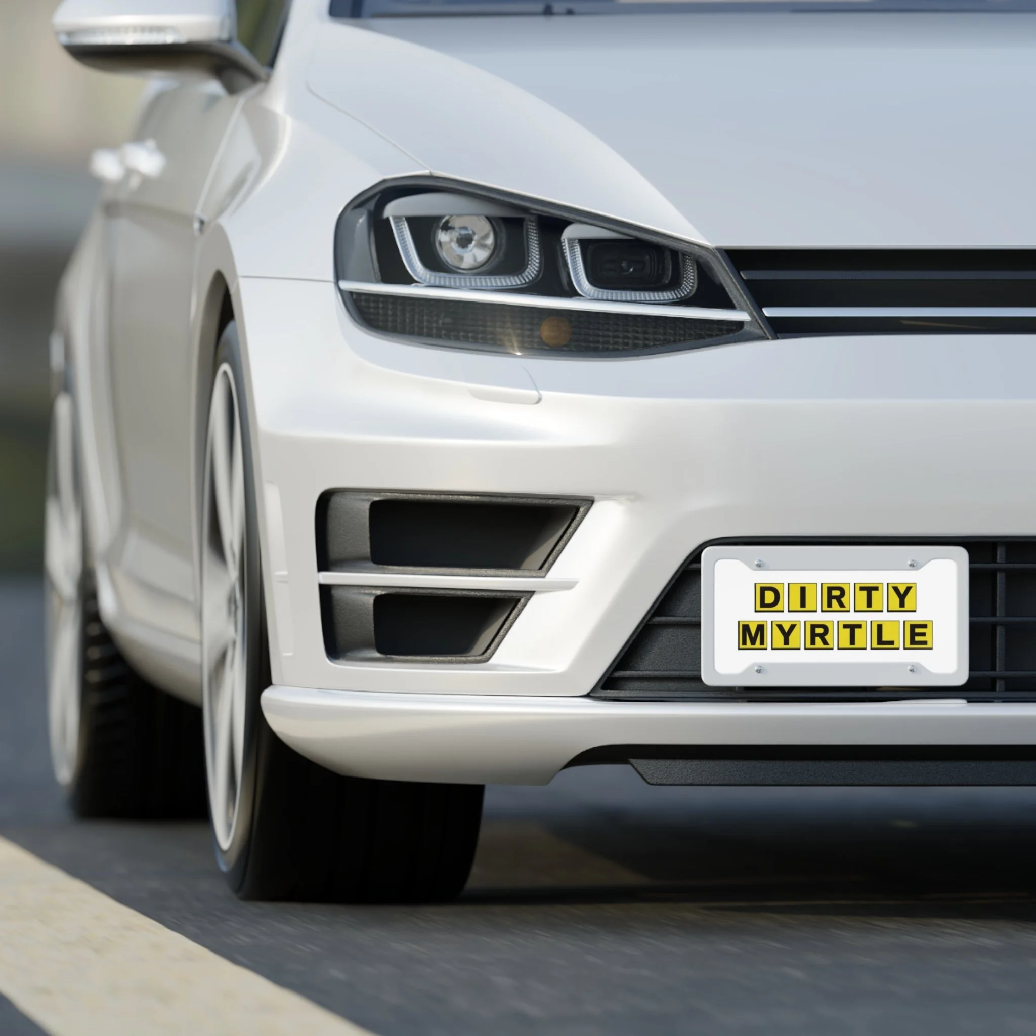 "Dirty Myrtle" Custom Front License Plate Design