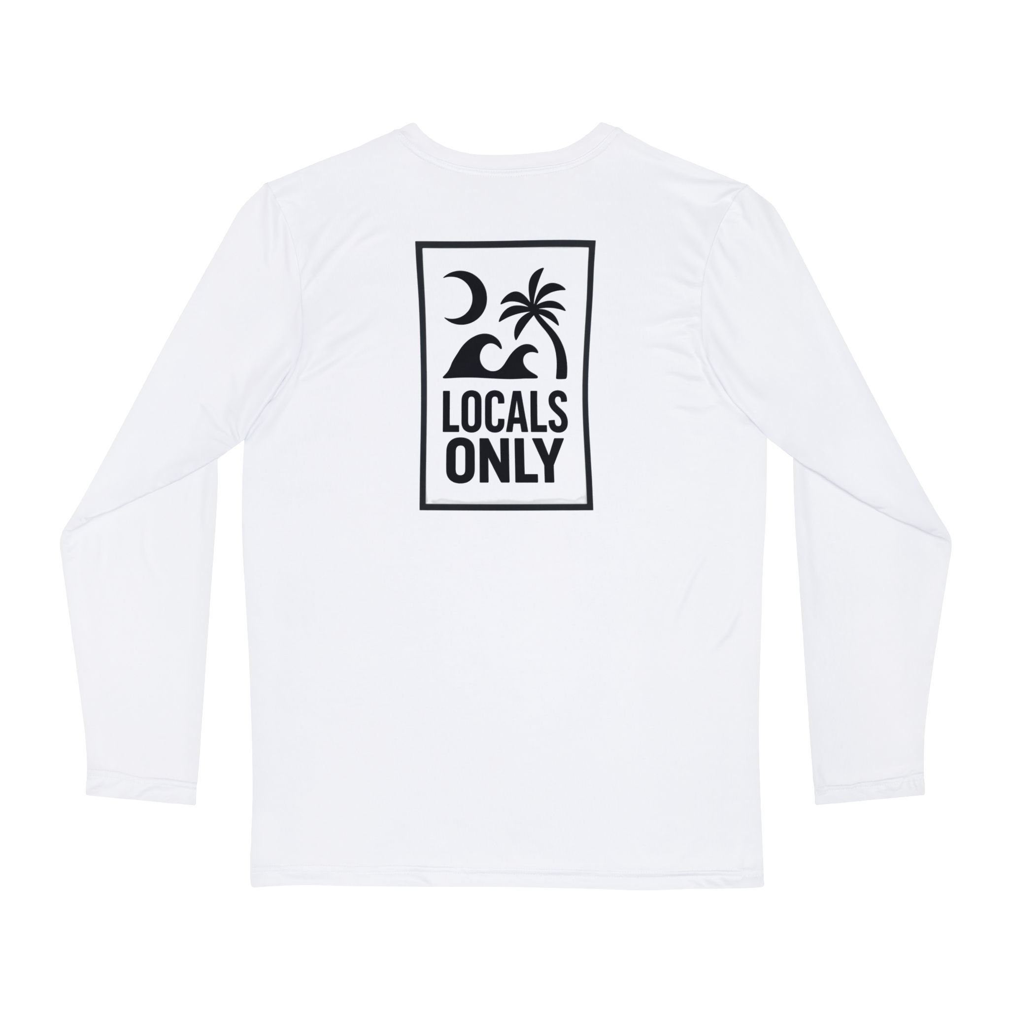 "Locals Only" (Unisex) Long Sleeve Shirt / Black & White Graphic