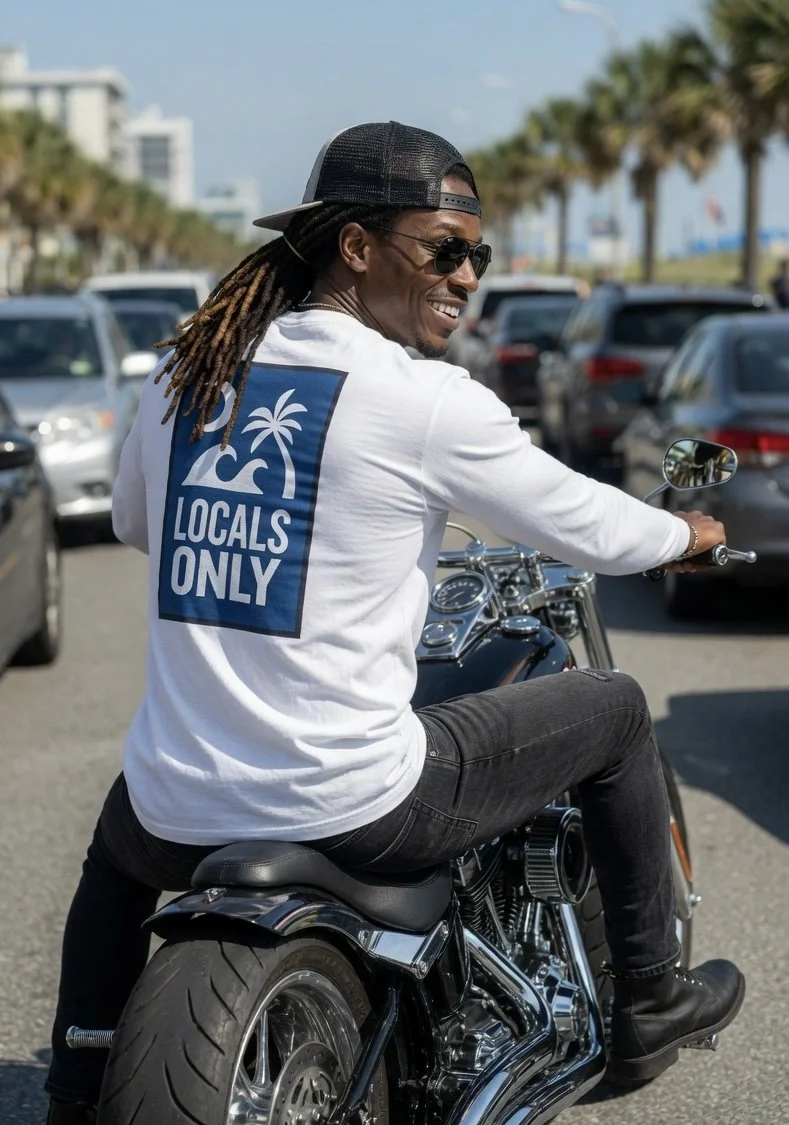 "Locals Only" Men's Long Sleeve White Shirt | South Carolina Edition