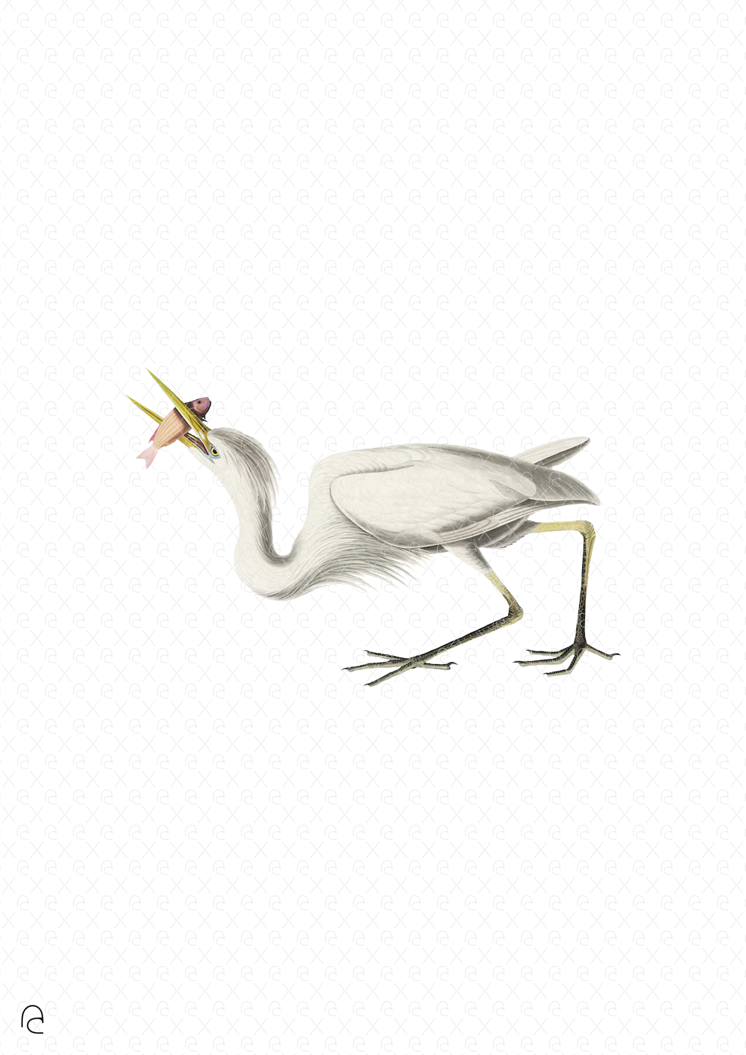 Art cutout - Great white heron