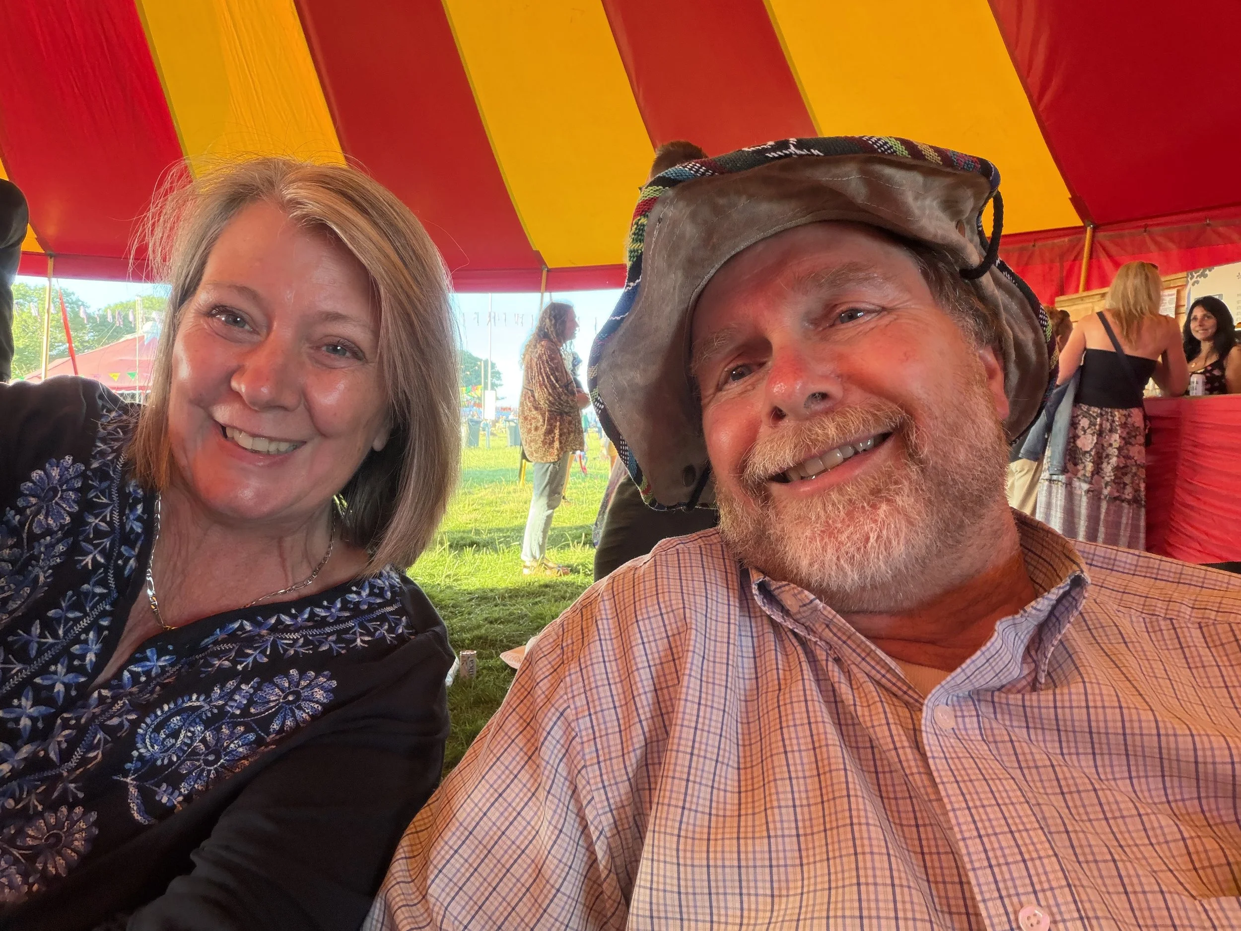 selfie of me and my husband at the festival