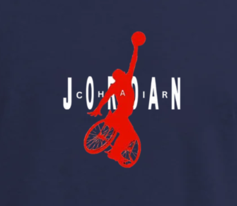 Chair Jordan Wheelchair Basketball T-Shirt Unisex (Adult & Kids)