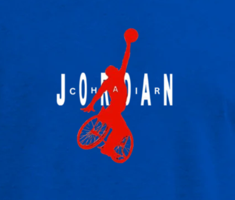 Chair Jordan Wheelchair Basketball T-Shirt Unisex (Adult & Kids)