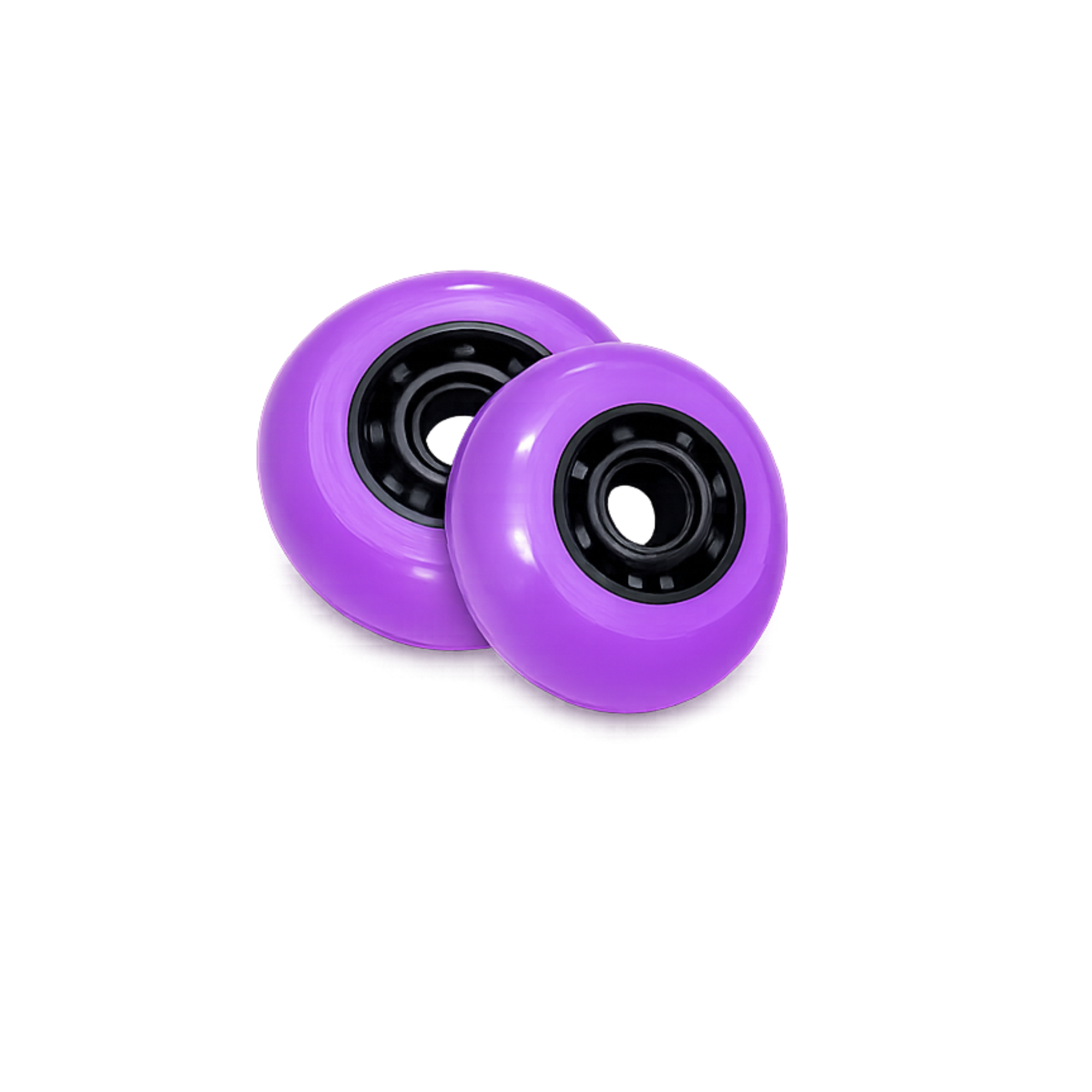 72mm Purple Castor Wheels 84A. Option to have fitted with choice of 3 bearings.