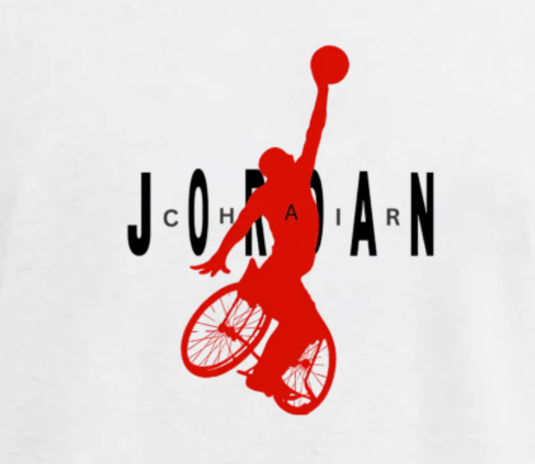 Chair Jordan Wheelchair Basketball T-Shirt Unisex (Adult & Kids)