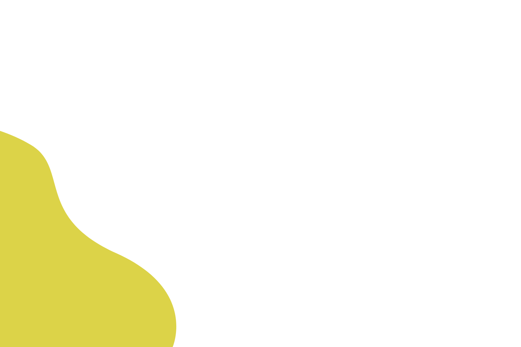 A large yellow-green blob in the corner.