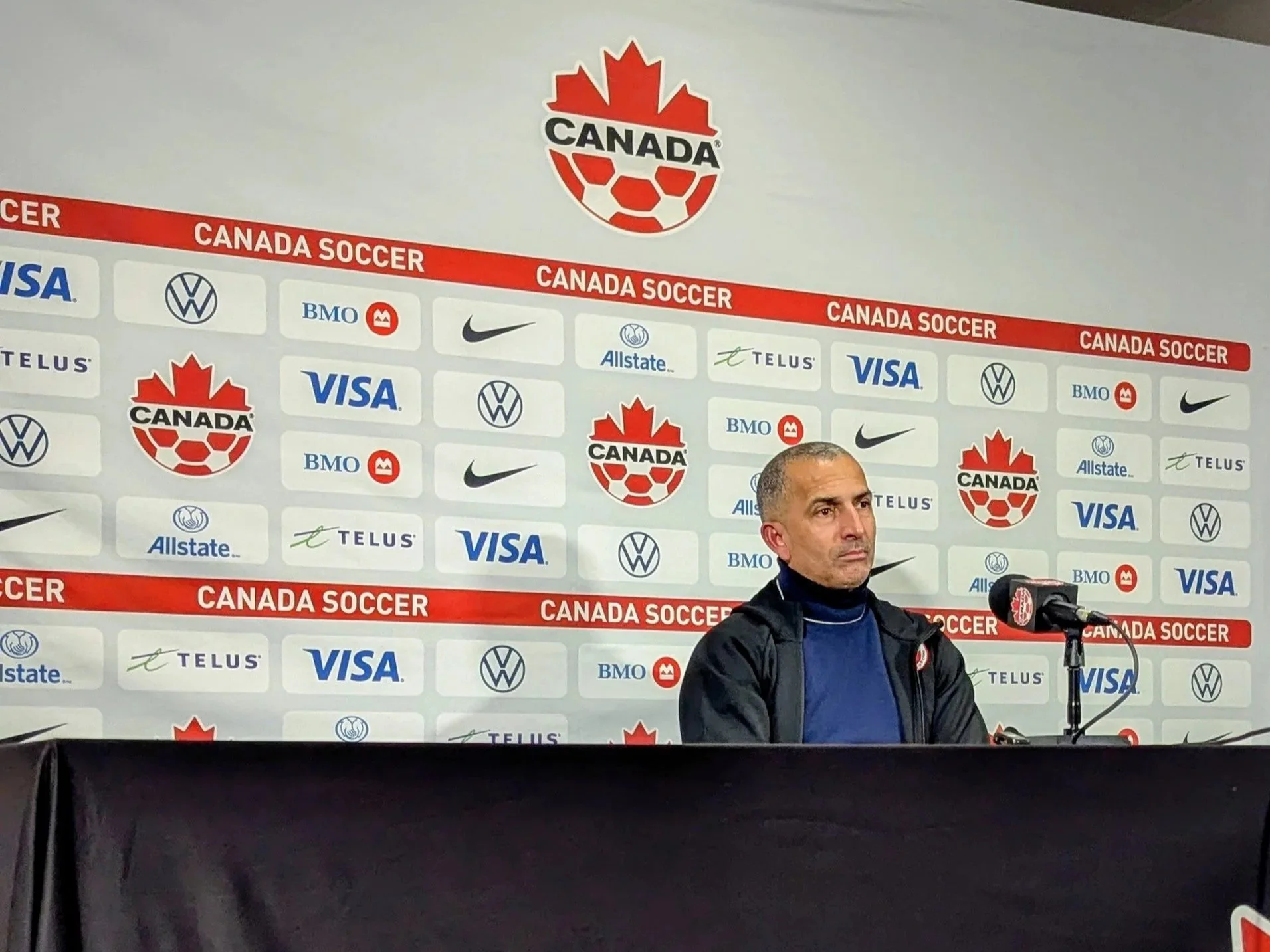 Tunisia Head Coach Sabri Lamouchi after a pre-World Cup friendly in Toronto