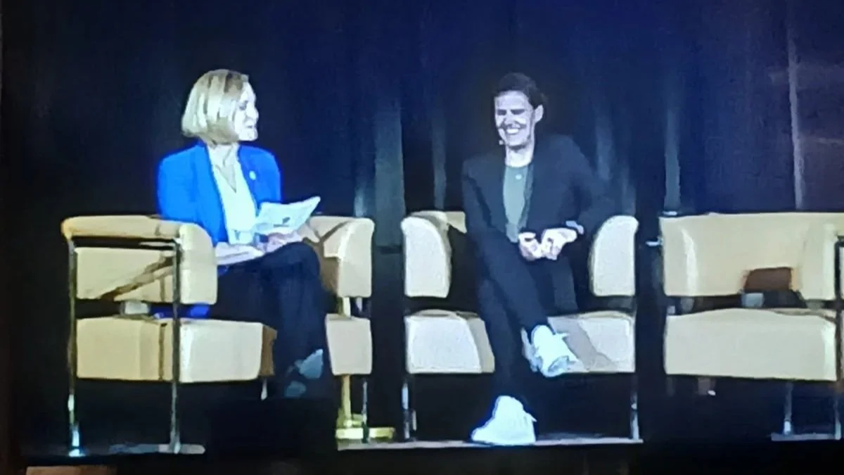 Former CanWNT captain, Christine Sinclair speaking at pre-FIFA World Cup event in Toronto
