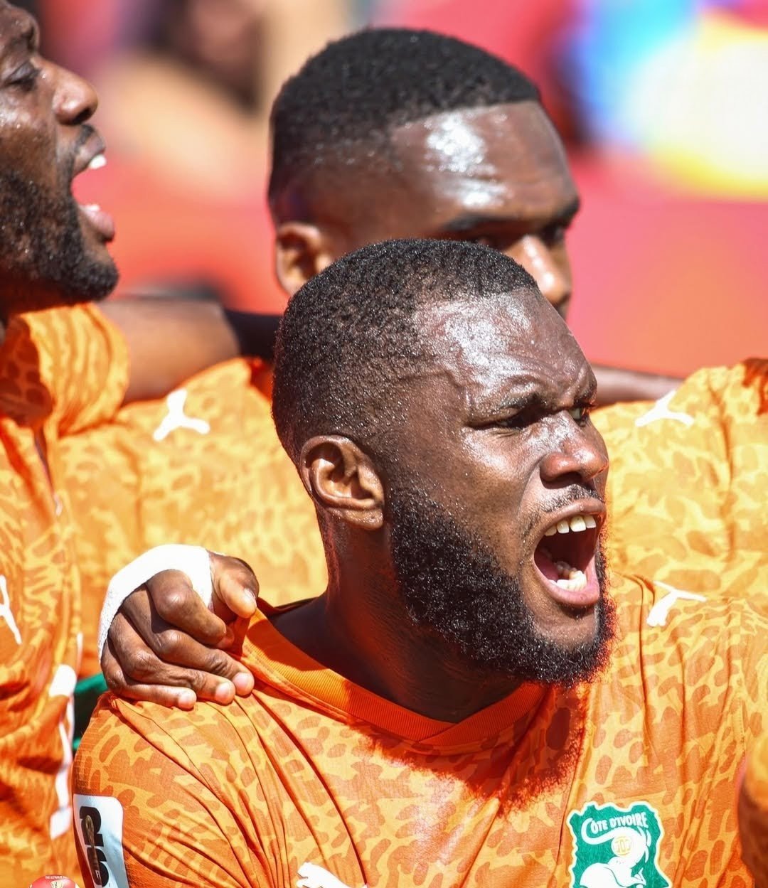 Côte d’Ivoire captain Franck Kessié celebrates scoring the opening goal against Germany at the 2026 FIFA World Cup in Toronto.