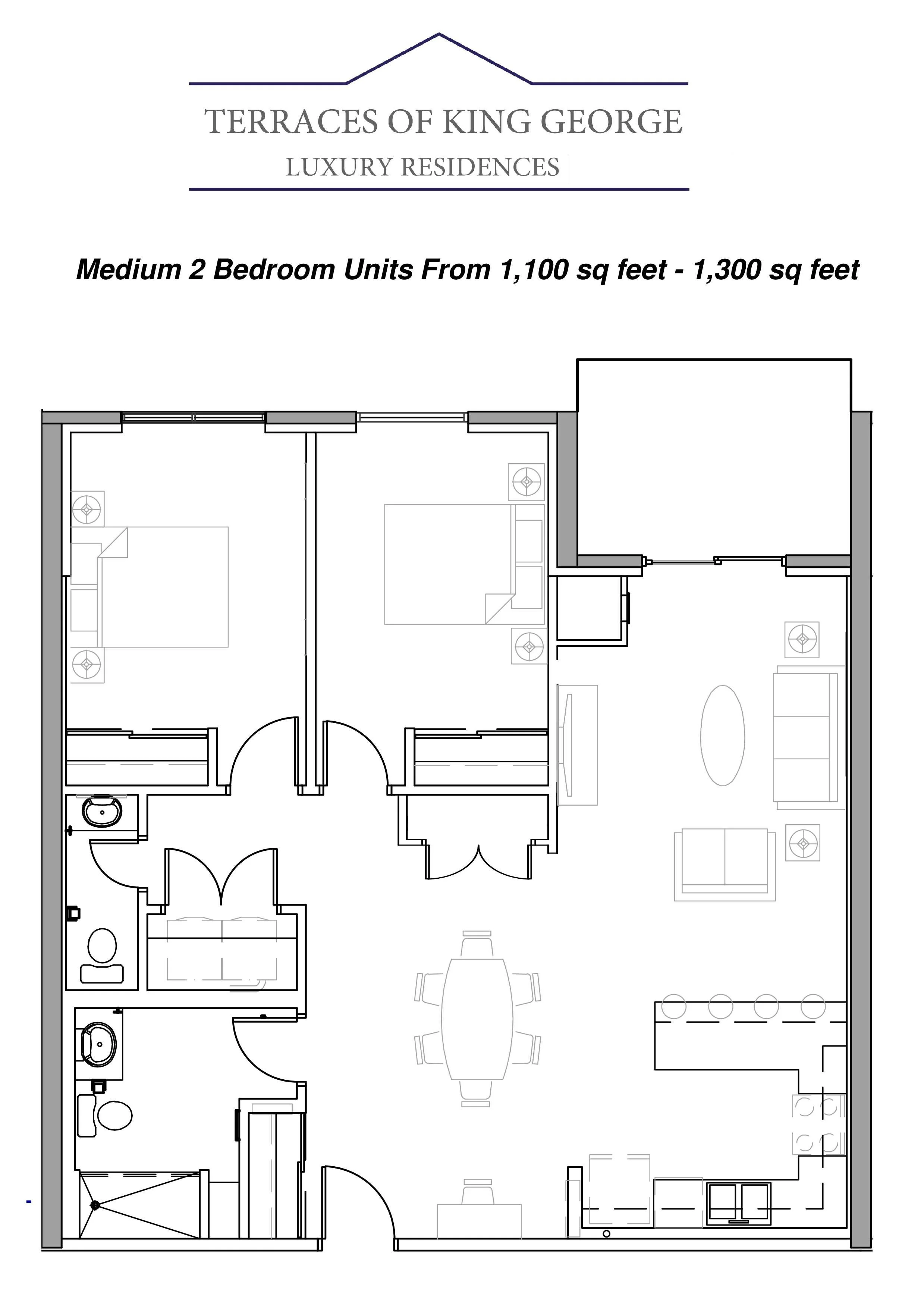 Medium 2 Bedroom Unit