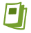 A green backpack with a handle and straps