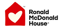 Ronald McDonald House logo featuring a red heart with a white house inside, and black text reading 'Ronald McDonald House'.