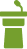 A green barrel with white labels on it.