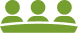 Three silhouetted figures sitting on a park bench with trees in the background.
