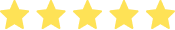 Five gold stars on a white background