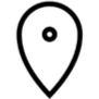 Placeholder icon with a map pin shape and a small circle inside.