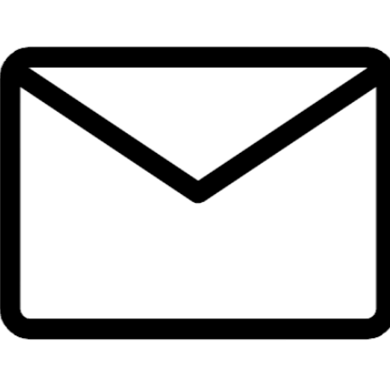 Outline of an envelope or mail icon