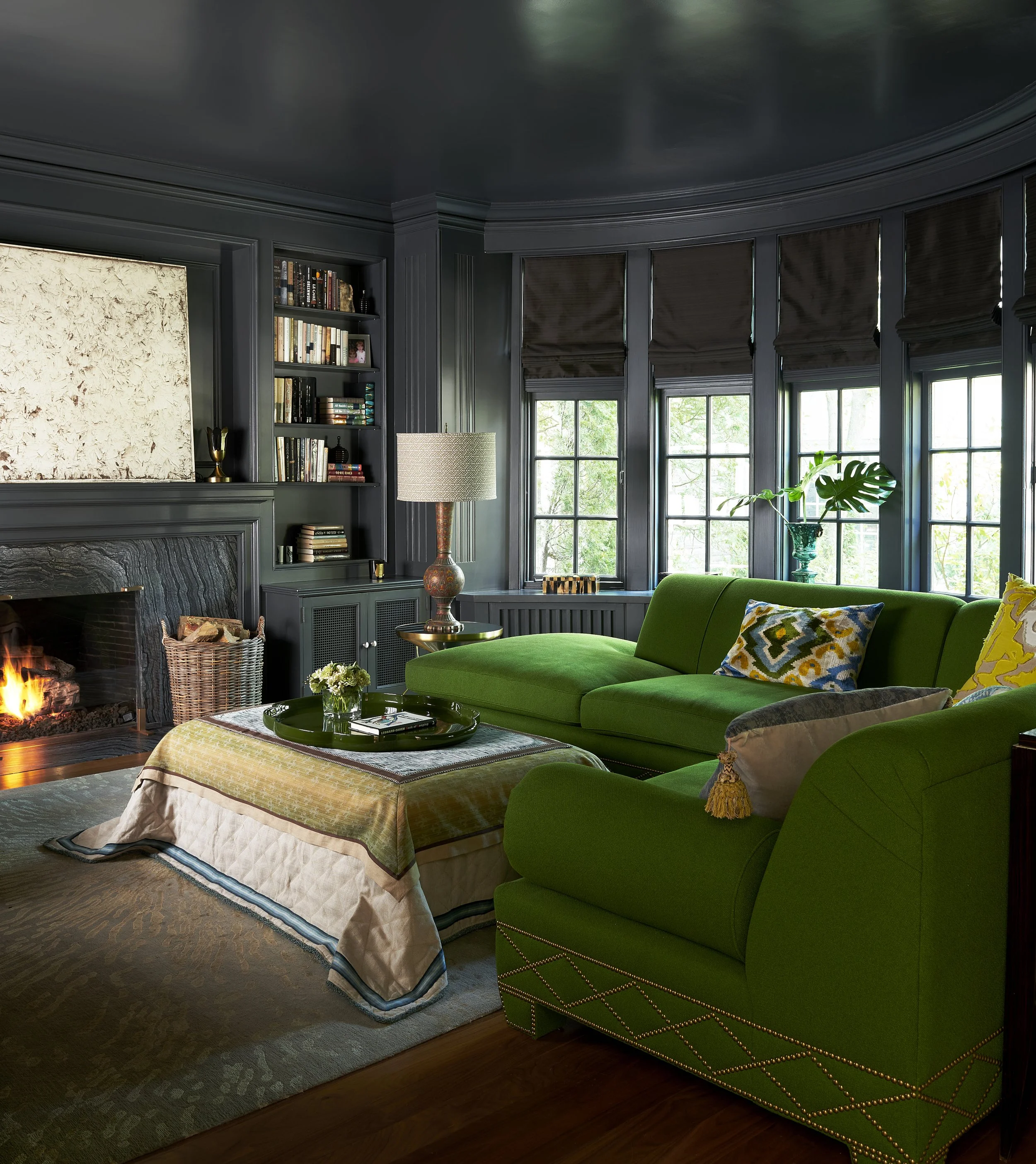 Green sofa