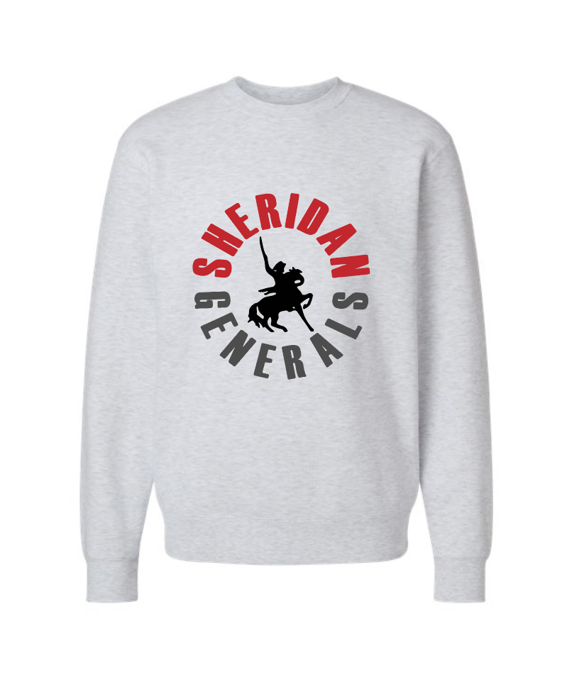 Sheridan Generals circle crewneck sweatshirt