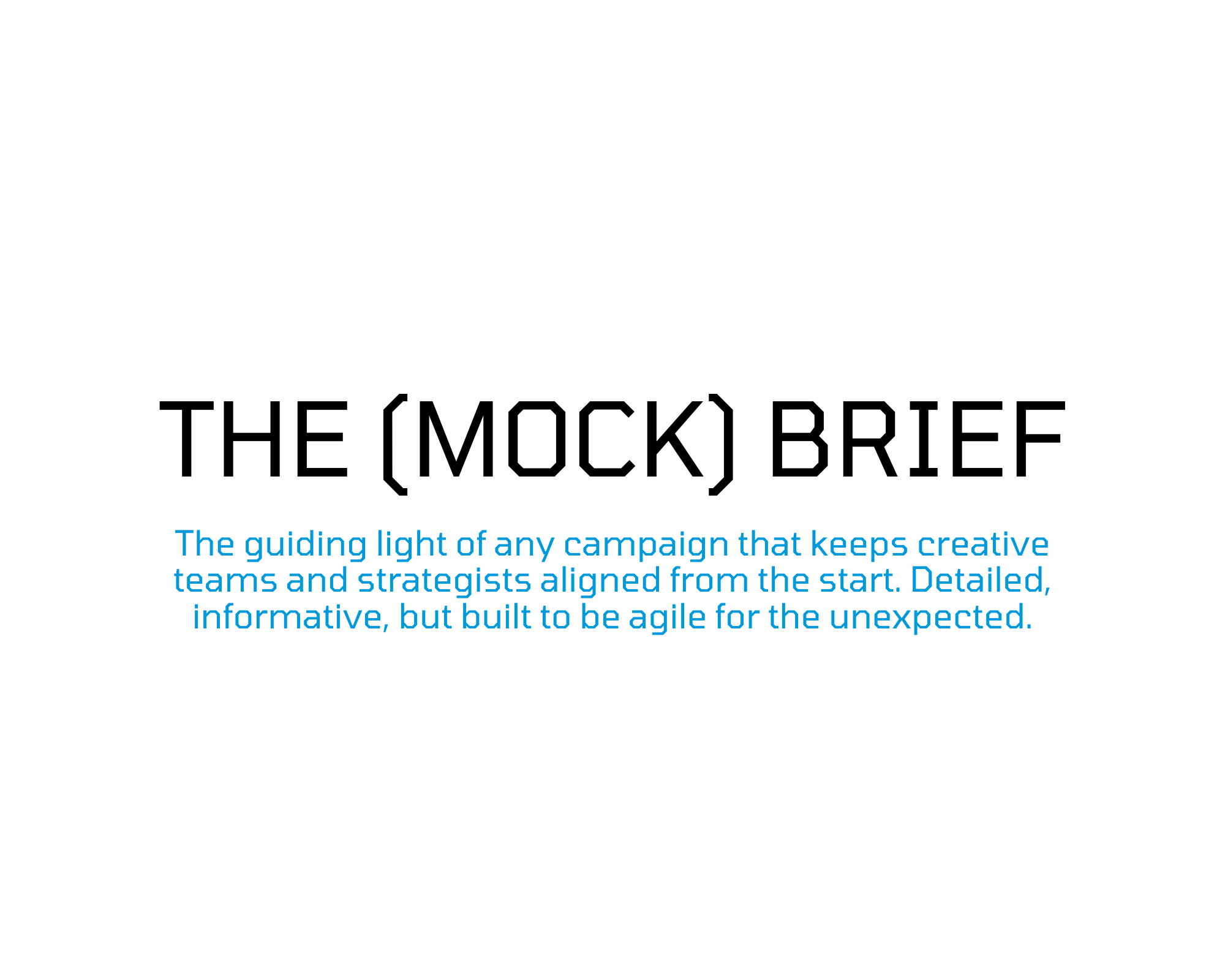 The cover of a book titled 'The (Mock) Brief' with a subtitle describing it as a guiding light for campaign teams and strategists, emphasizing agility and creativity.