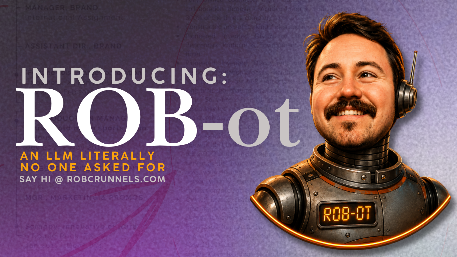Introducing ROB-ot, an LLM literally no one asked for.