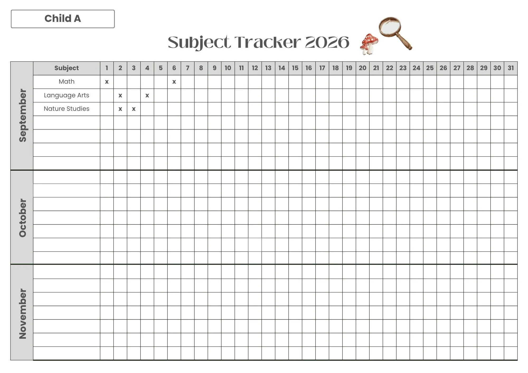 Subject Tracker