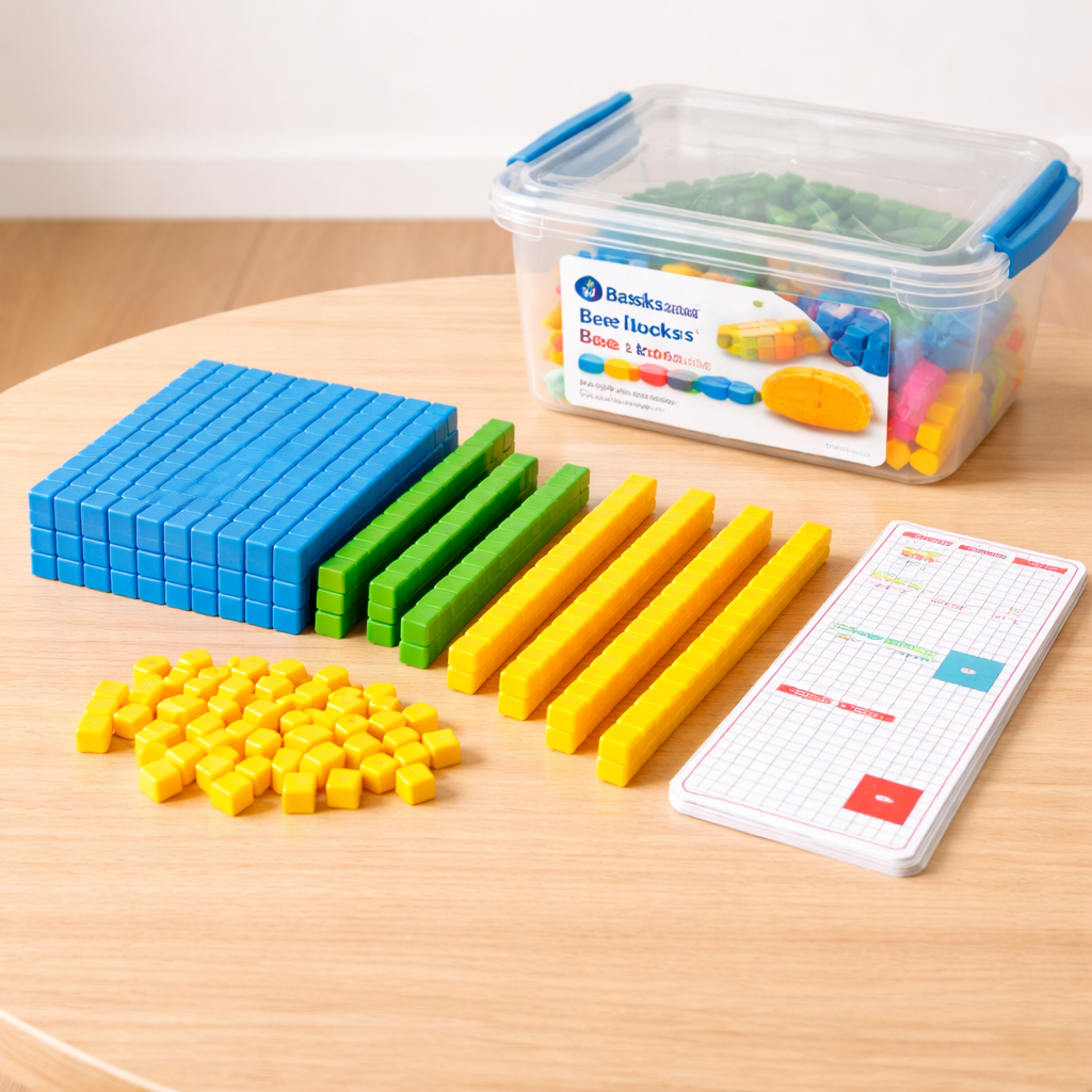 Base Ten Blocks Math Set for Kids