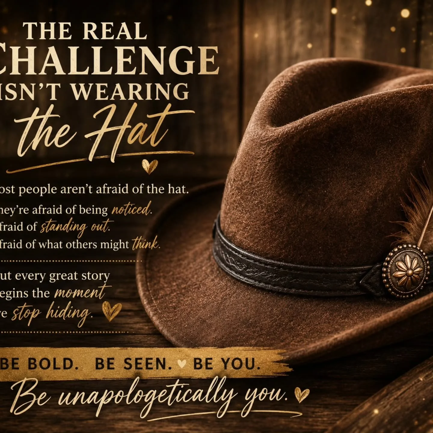 #BeBoldBeSeenBeYou #HatStyle #WesternFashion #CowgirlStyle #HatLover