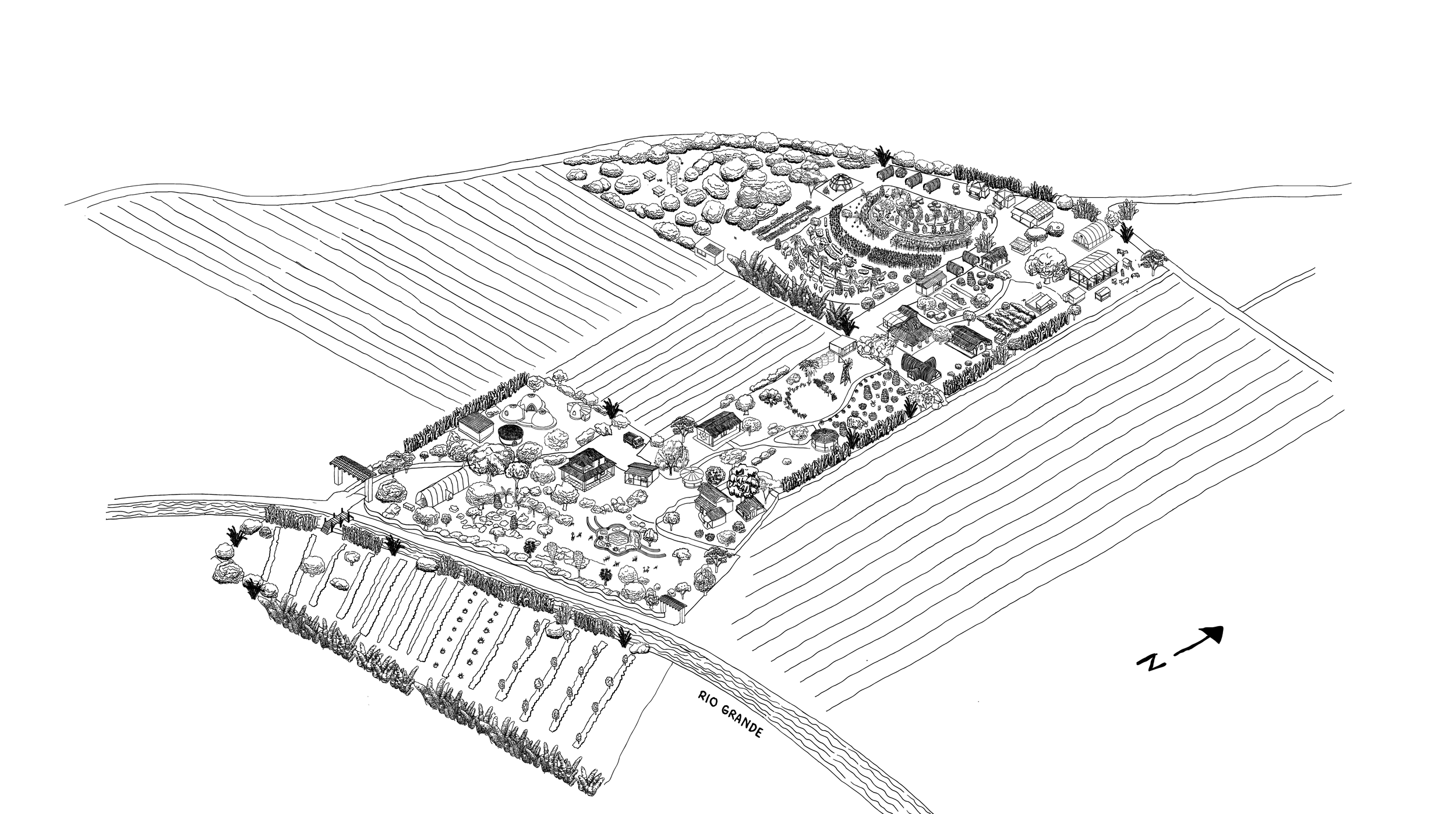 Tierra del sol Oaxaca Mapa Sitio Diseno regenerativo agricultura regenerativa centro educativo