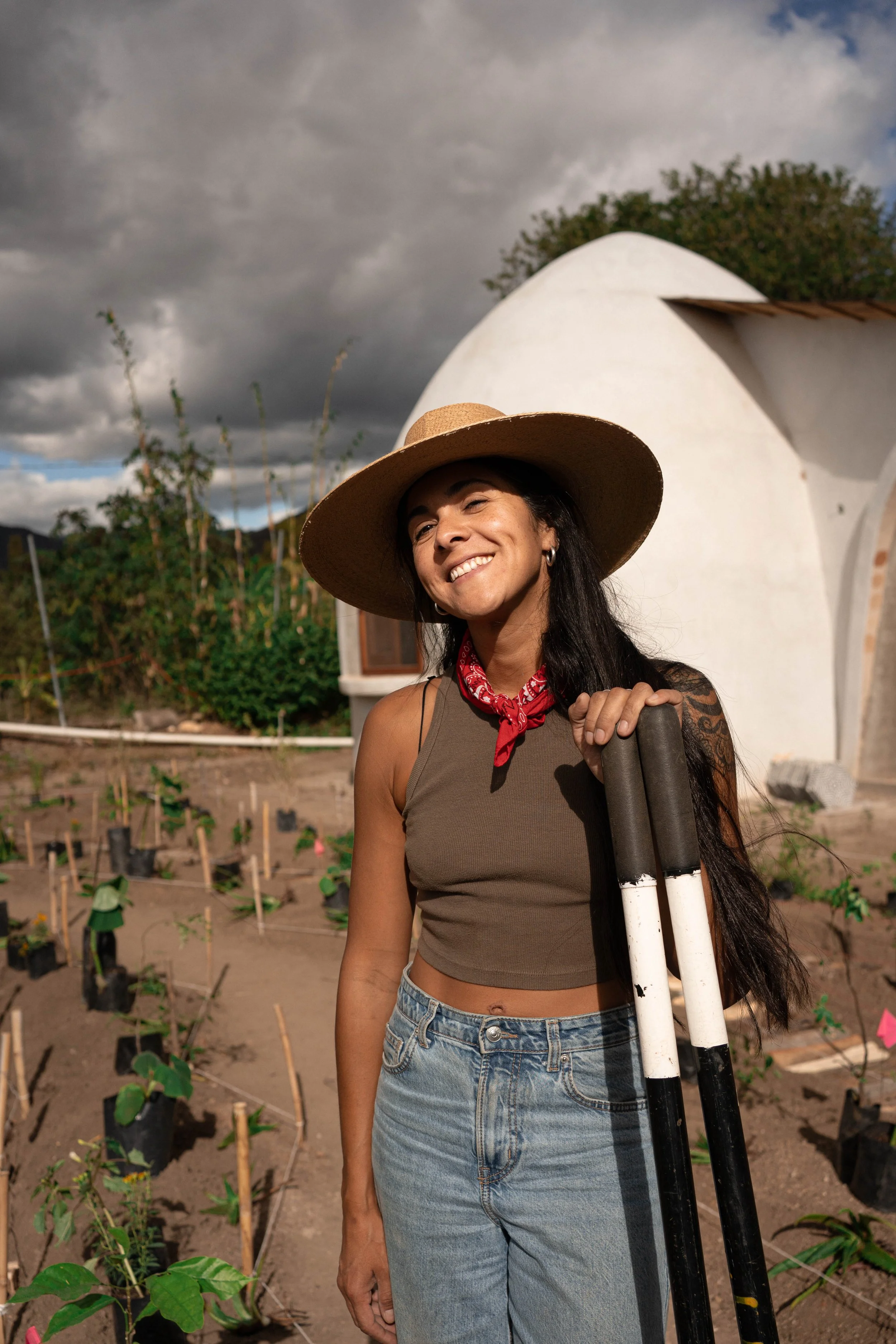 huerto sistema agroforestal jardín regenerativo Oaxaca en Tierra del sol.