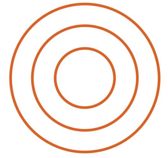 Geometric drawing of an outline square with sections divided by vertical, horizontal, and diagonal lines.