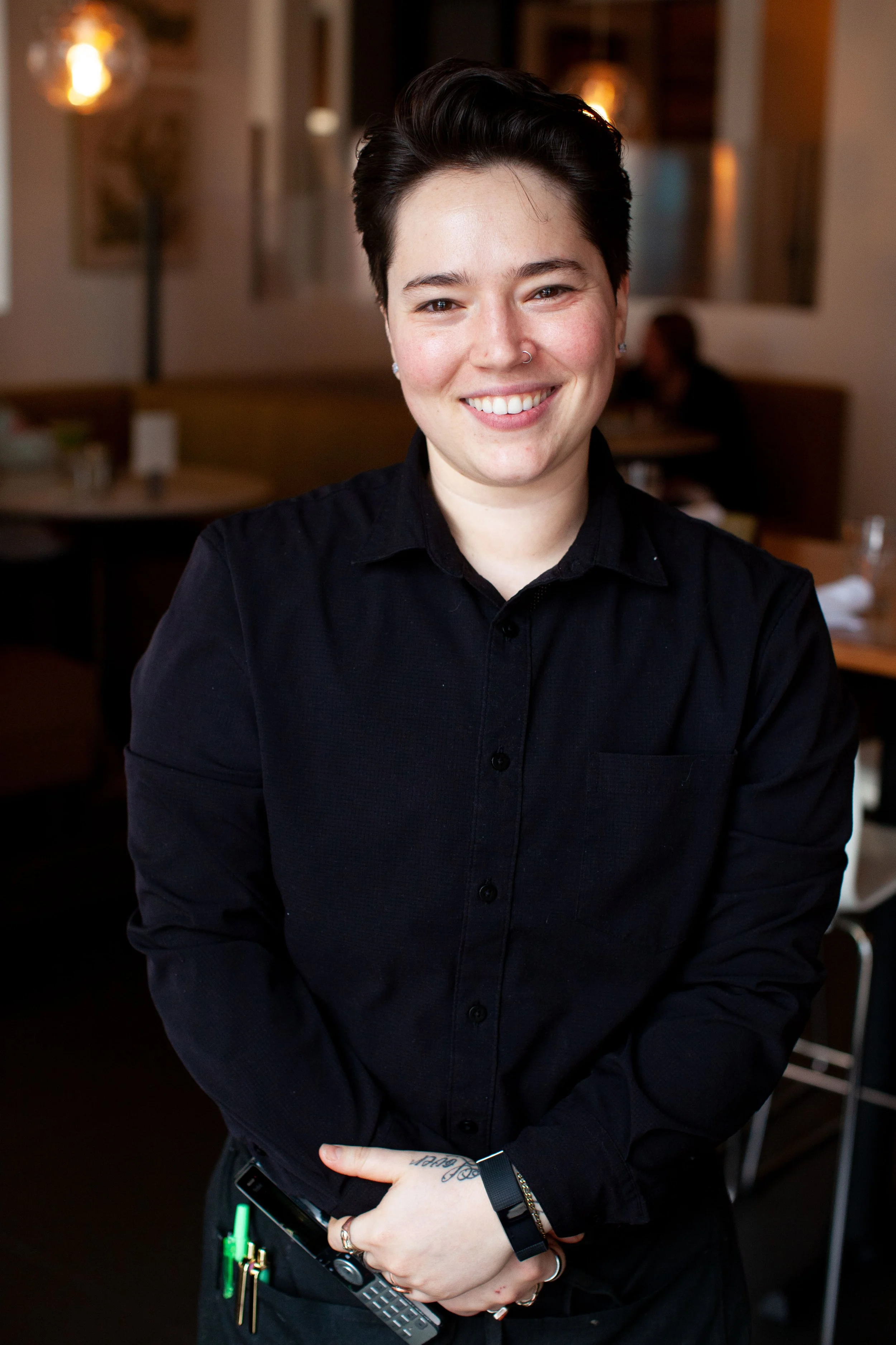 Friendly staff member at Sabai restaurant