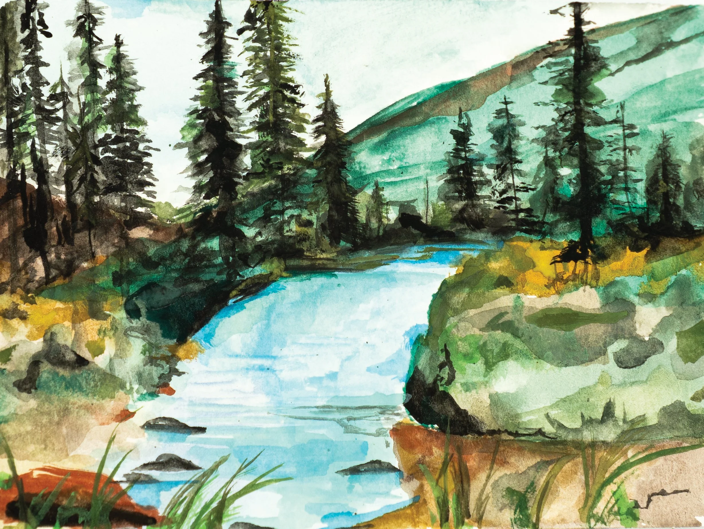 Watercolor River (Mini)