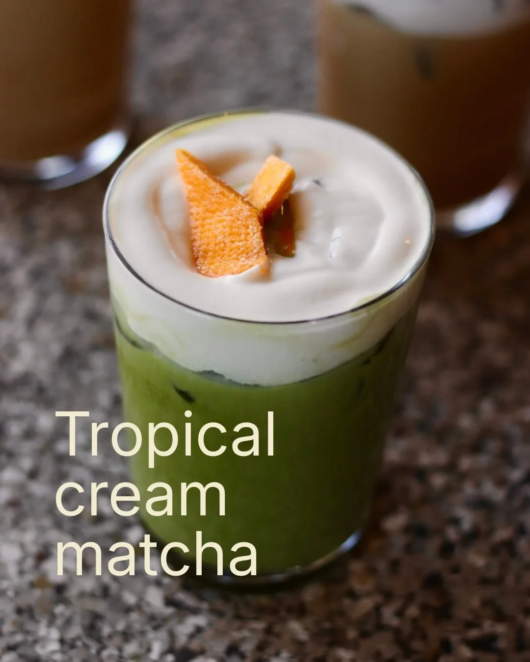 Spring perfection looks &amp; tastes like our 𝐓𝐑𝐎𝐏𝐈𝐂𝐀𝐋 𝐂𝐑𝐄𝐀𝐌 𝐌𝐀𝐓𝐂𝐇𝐀. Fresh mango, fresh passionfruit, &amp; topped with coconut cream cold foam and a cutesy little candied mango 🥭🥥🌴