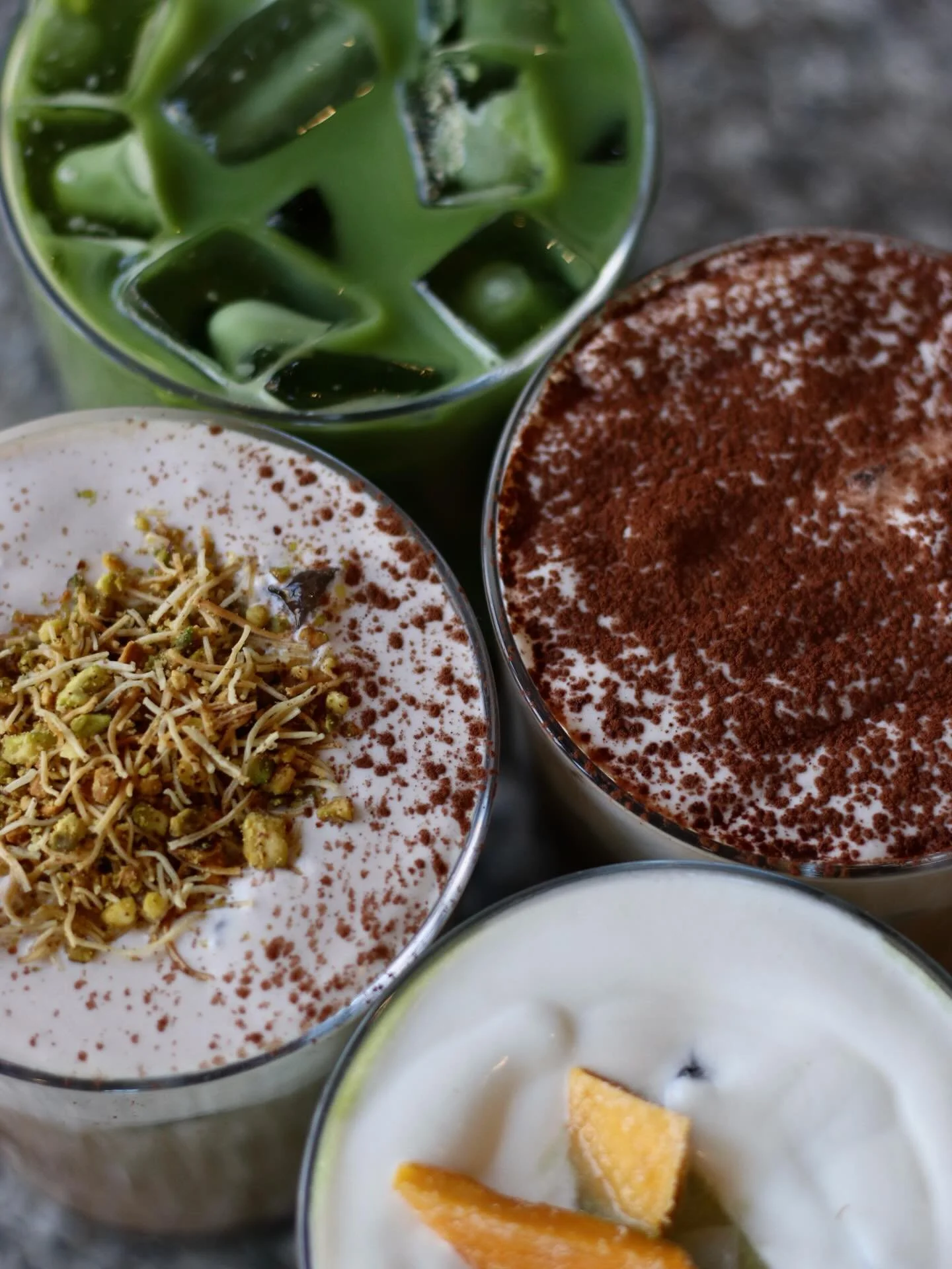 NEW SPRING CURATION IS OUT TODAY!! ⬇️⬇️⬇️

TROPICAL CREAM MATCHA: mango, passionfruit, &amp; coconut cream cold foam 🌴

DUBAI CHOCOLATE: in-house pistachio cream, chocolate, Dubai cold foam &amp; toasted kanafeh like the real thing ;) 🇦🇪

TIRAMISU