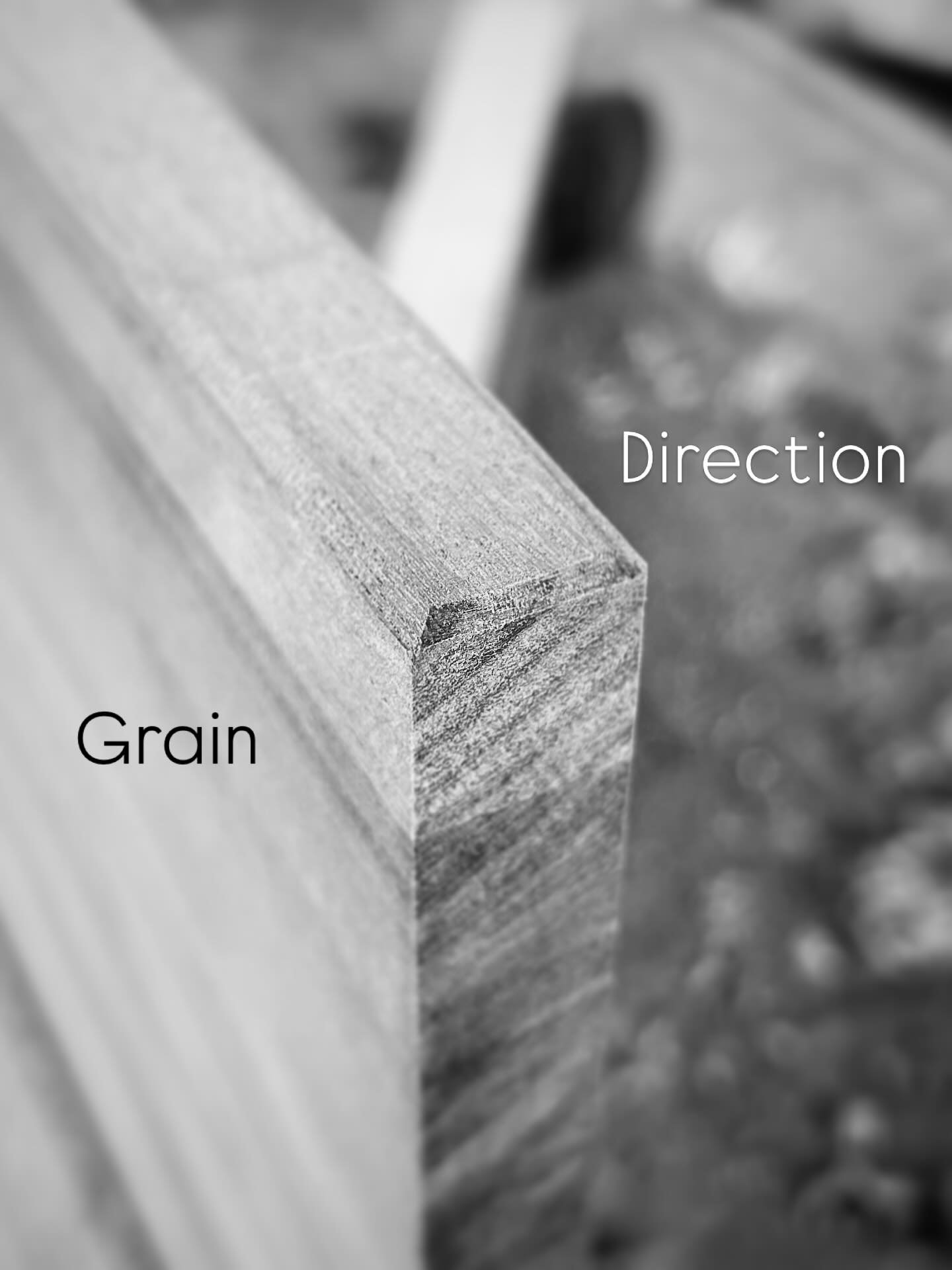 Quality items for the modern homestead require good grain and direction. 

Grain for substance. 
 A good grain to suit the purpose and establish the form. 

Direction for guidance. 
 The right direction to suit the function and establish durability.
