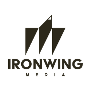 Logo featuring three black vertical bars with a diagonal cut, above the text 'IRONWING MEDIA' in black capital letters.