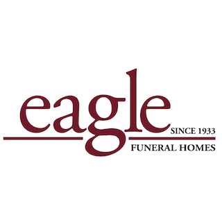 Eagle Funeral Homes logo with the text "since 1963" on a black background.