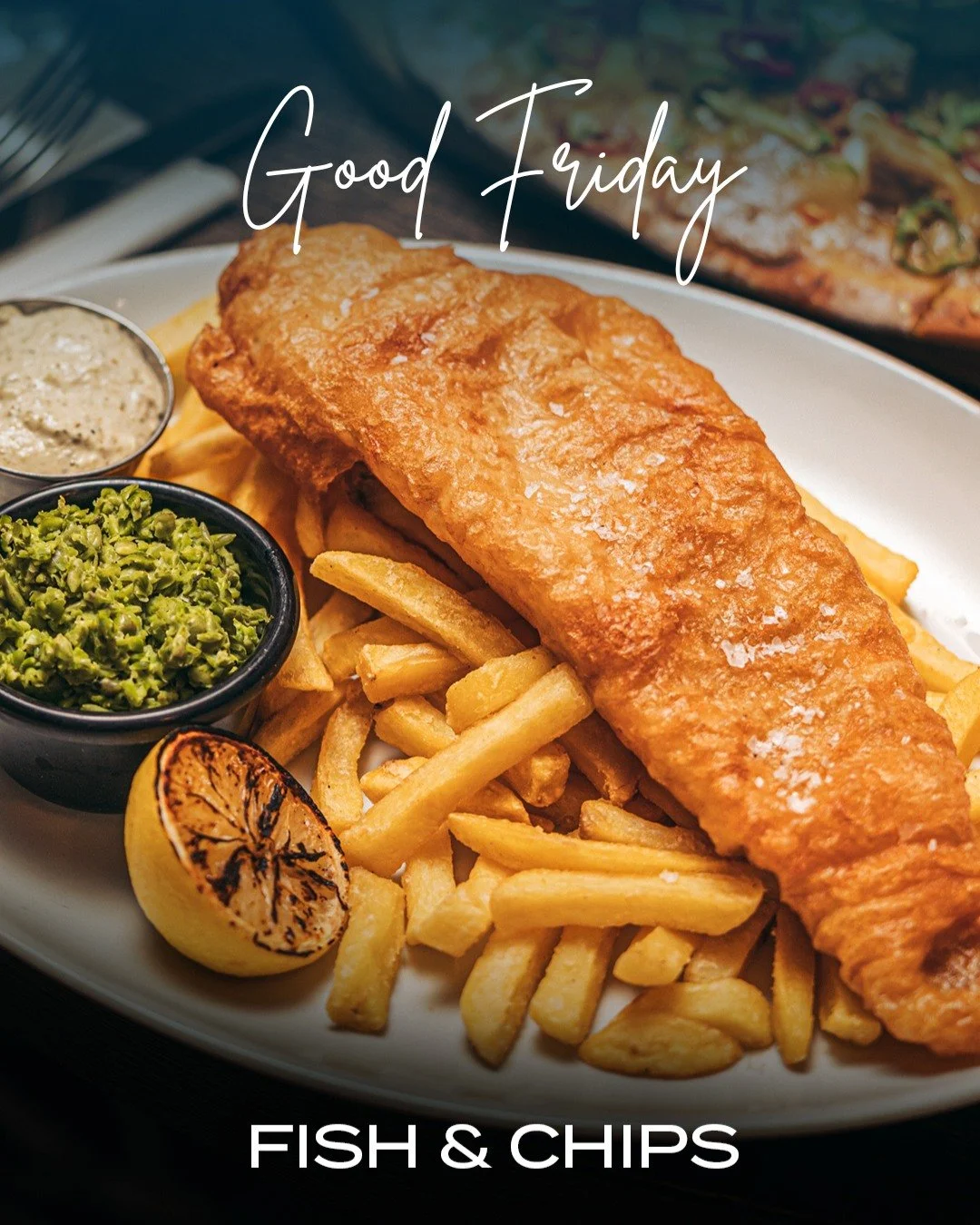 Good Friday done right ✨

Golden, crispy fish &amp; chips, fresh from the fryer and ready to make your weekend delicious 😍

Join us at The Hudson this Good Friday for the ultimate comfort classic &ndash; you bring the appetite, we&rsquo;ll bring the
