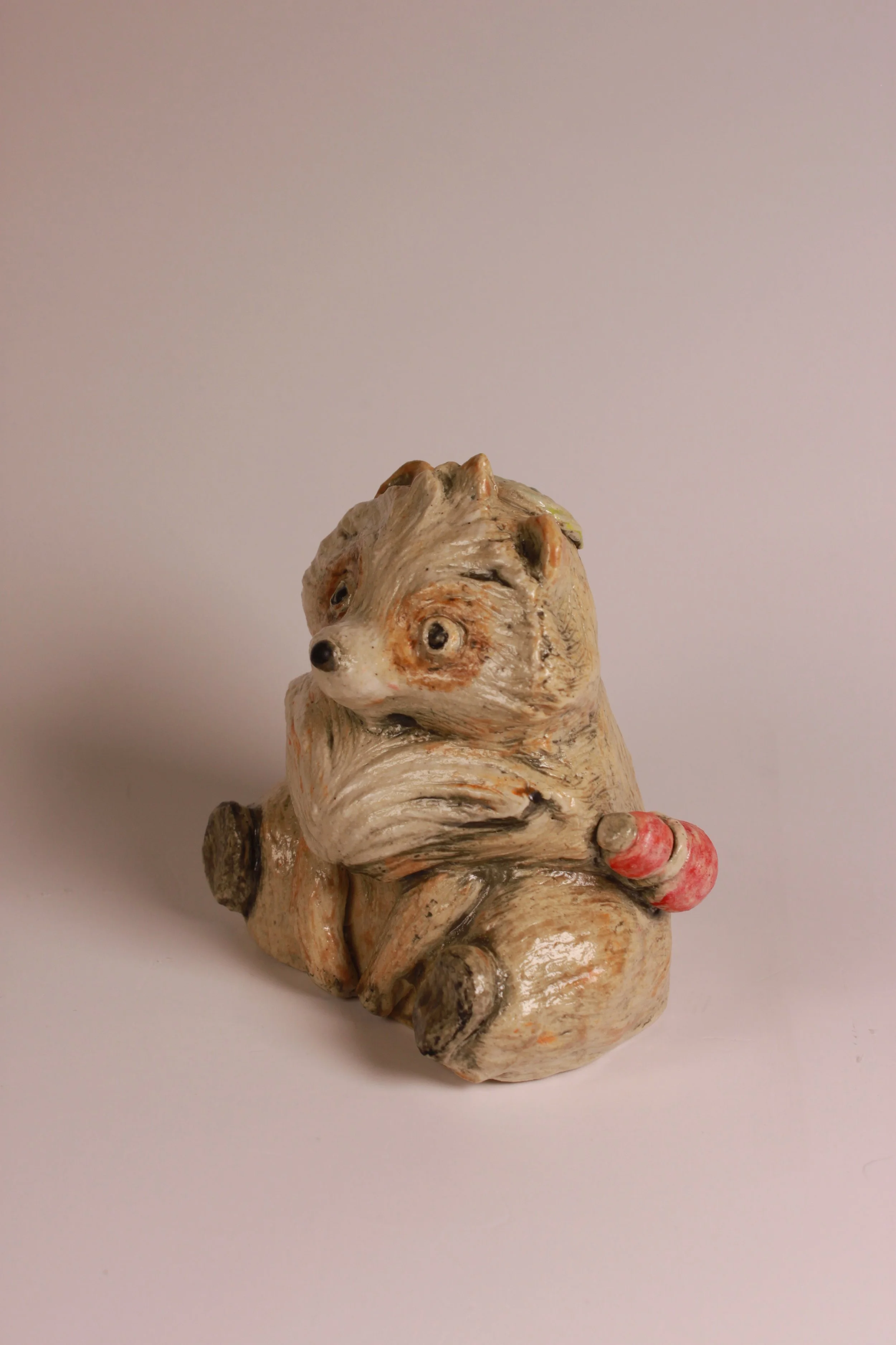Charming Tanuki Folklore Figurine