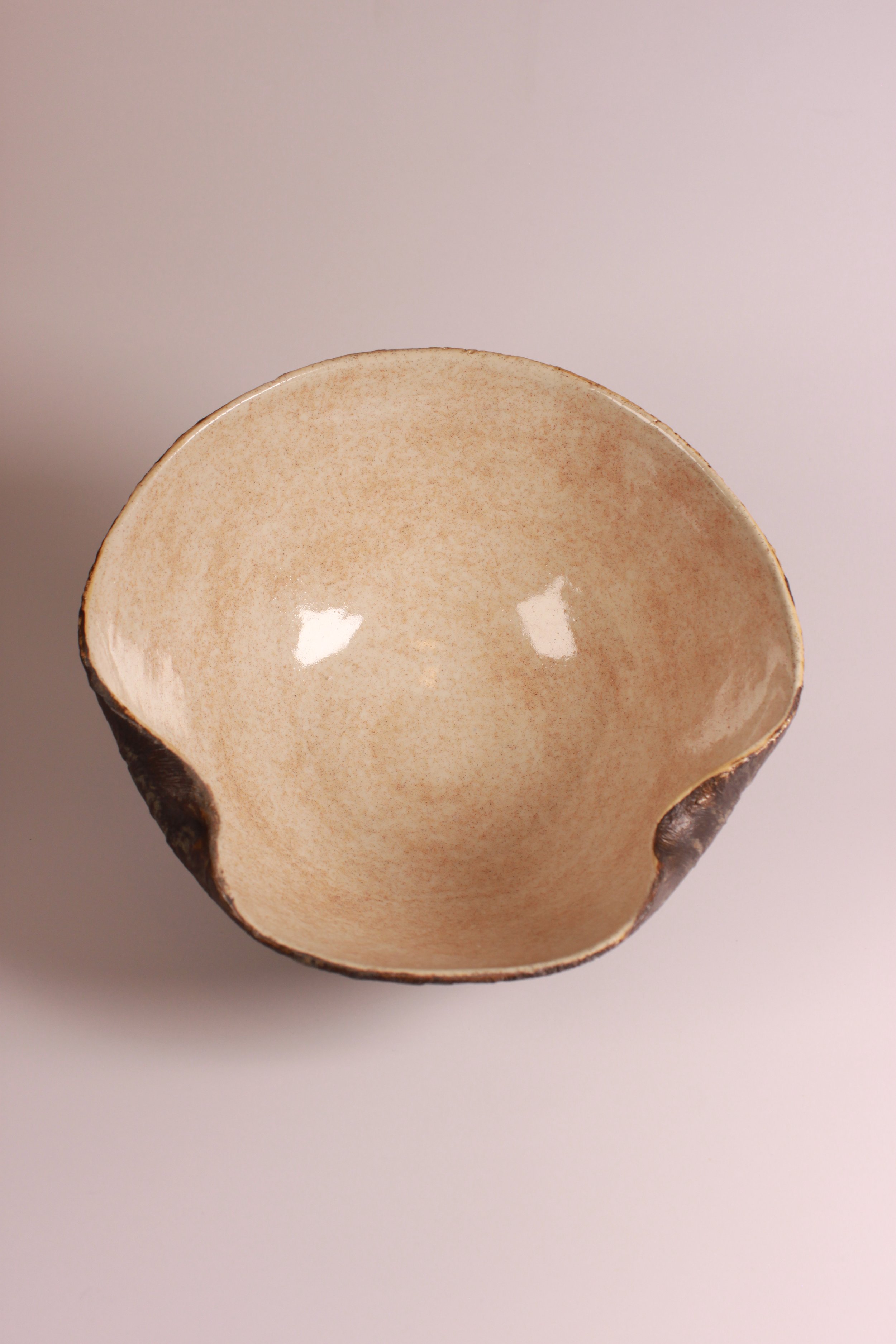 Artisan Textured Ramen Bowl with Chopstick Holder