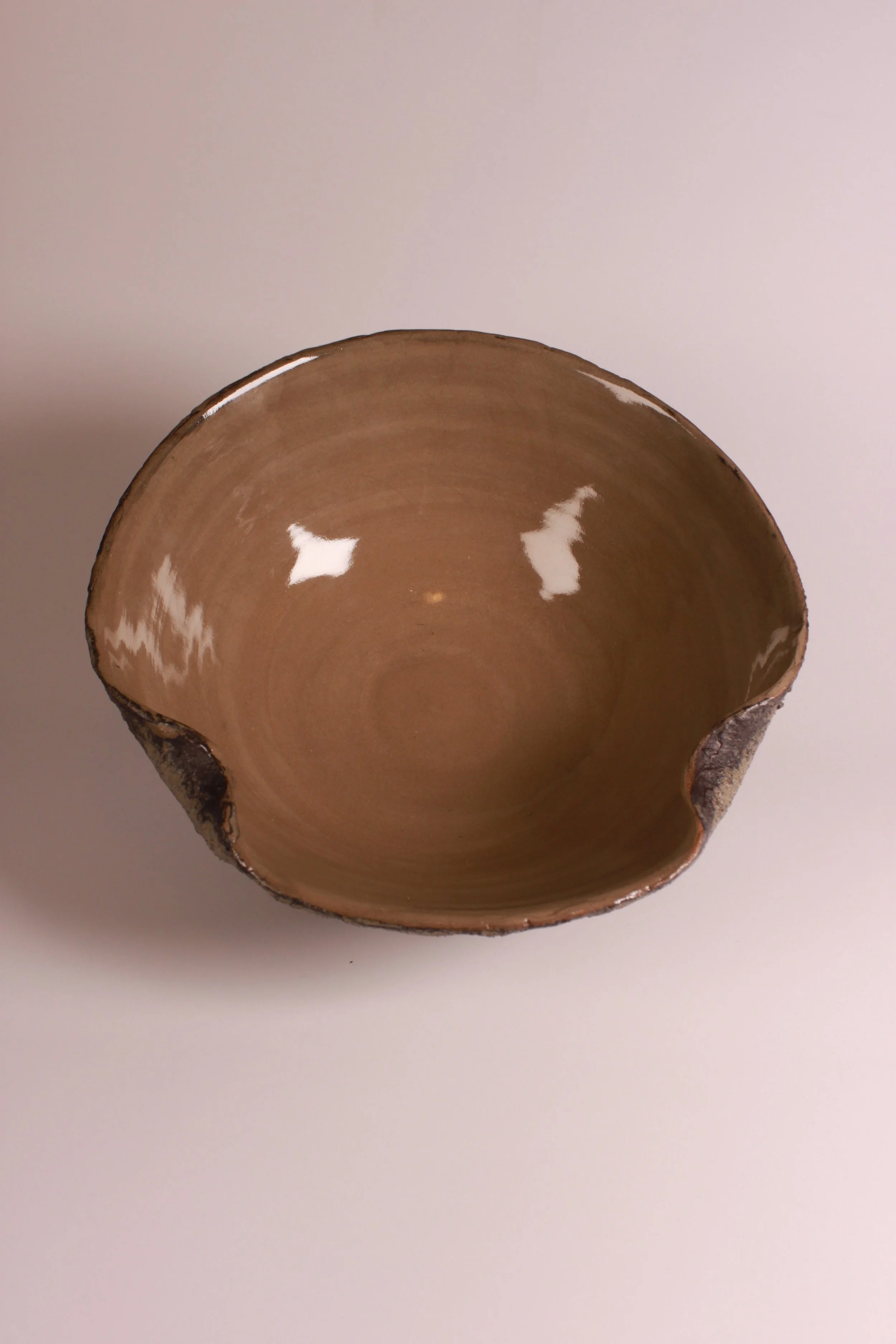 Magma Glaze Ramen Bowl with Chopstick Ledge