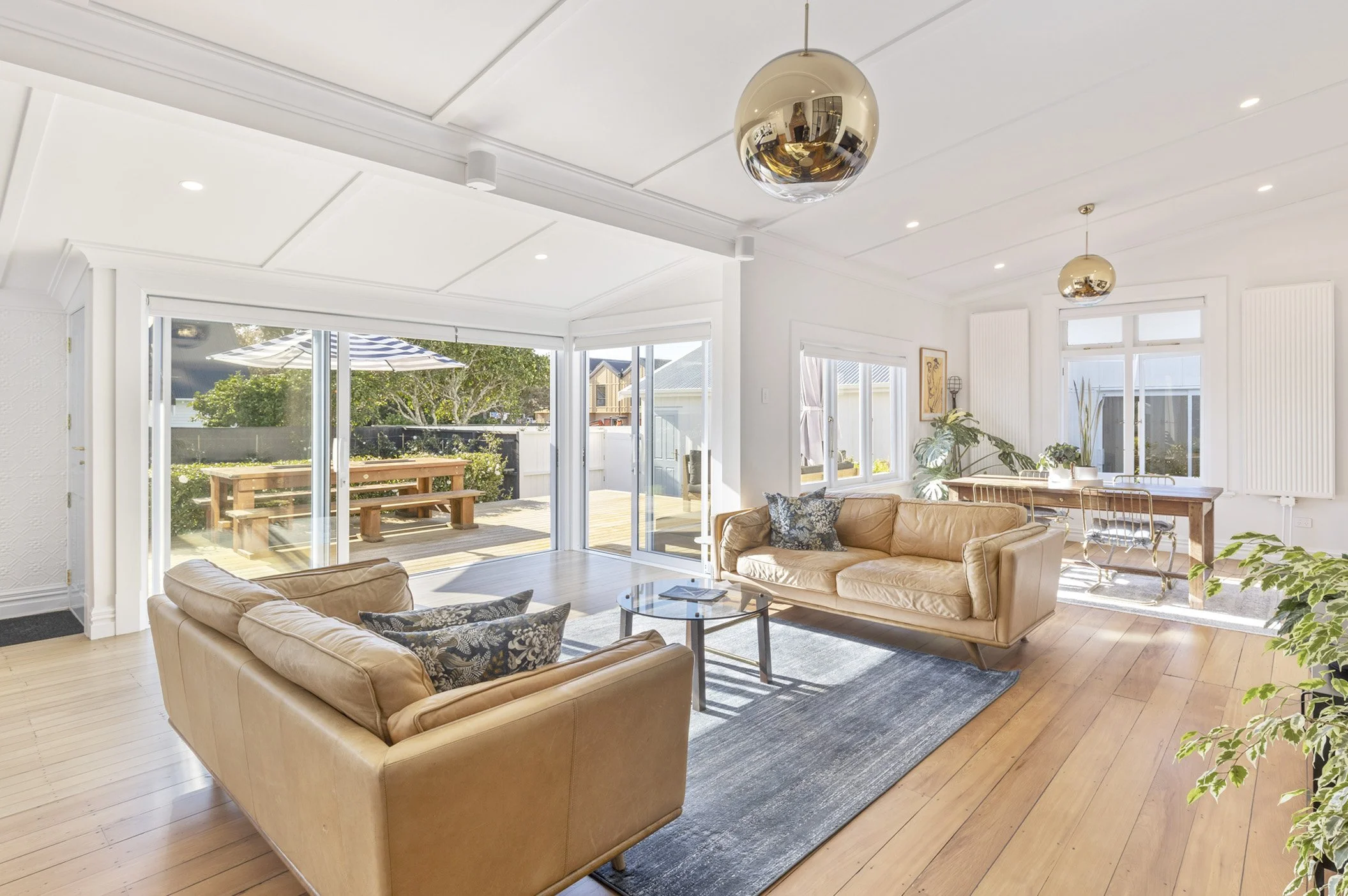 Renovated villa interior in Taranaki.