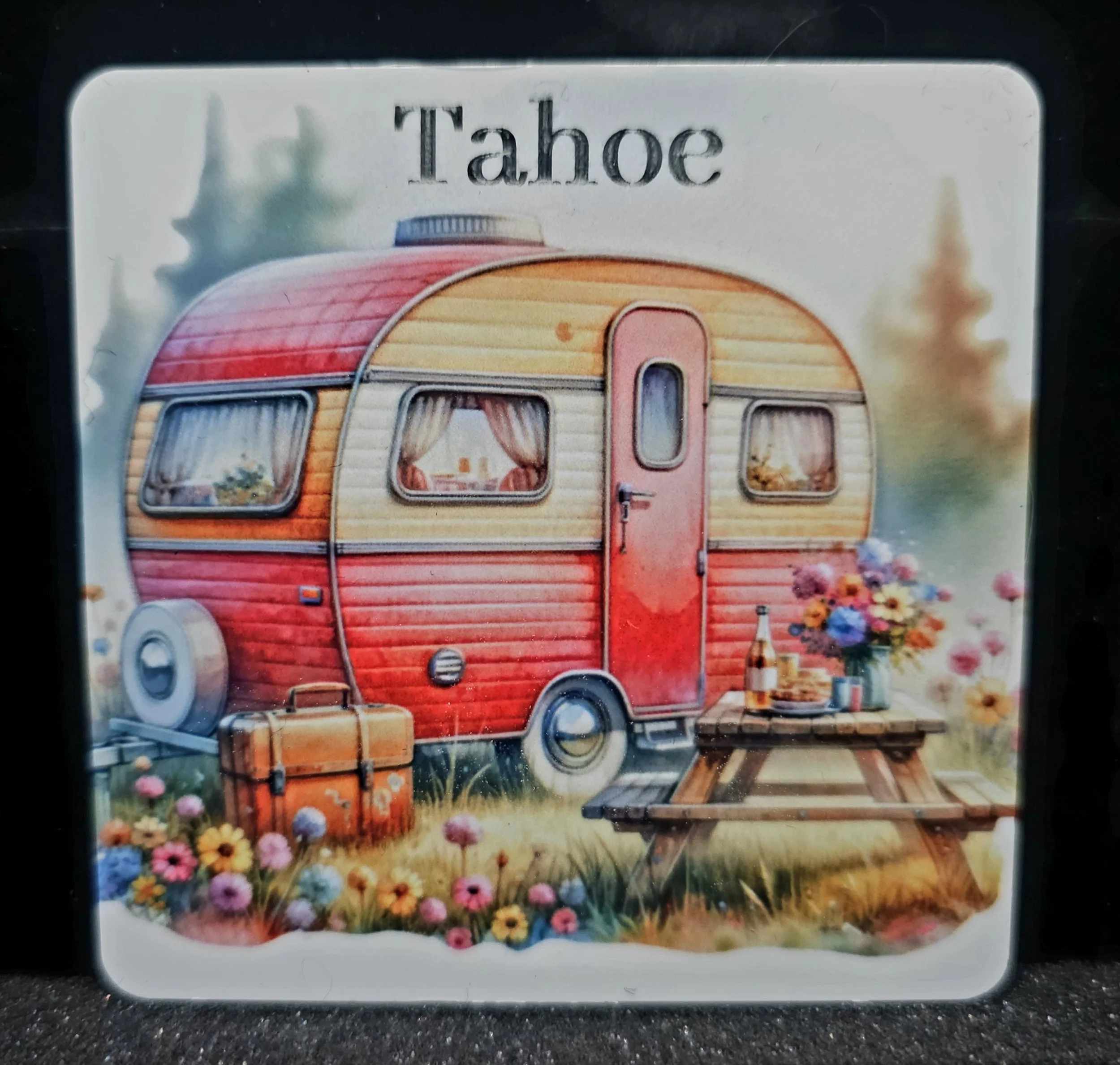 Vintage Camping Adventure Magnet