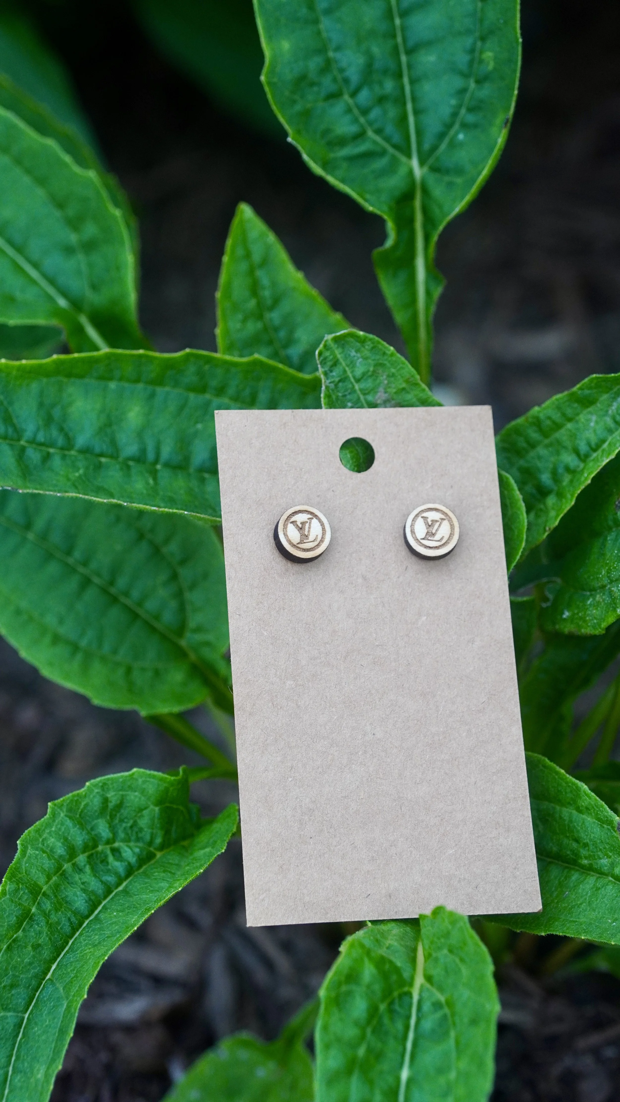 LV Custom Studded Earrings