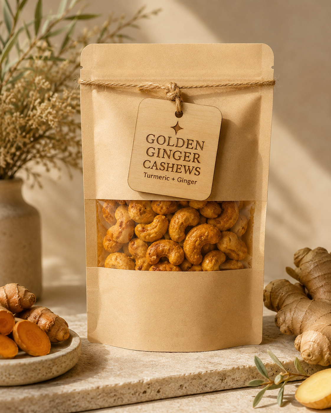 GOLDEN GINGER CASHEWS