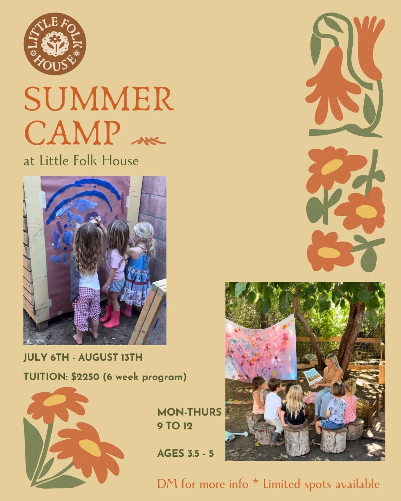 Update: we are FULL for Summer Camp 🙏🏼💛 We are ready for summer and sunshine at Little Folk House! 🌿 🌞