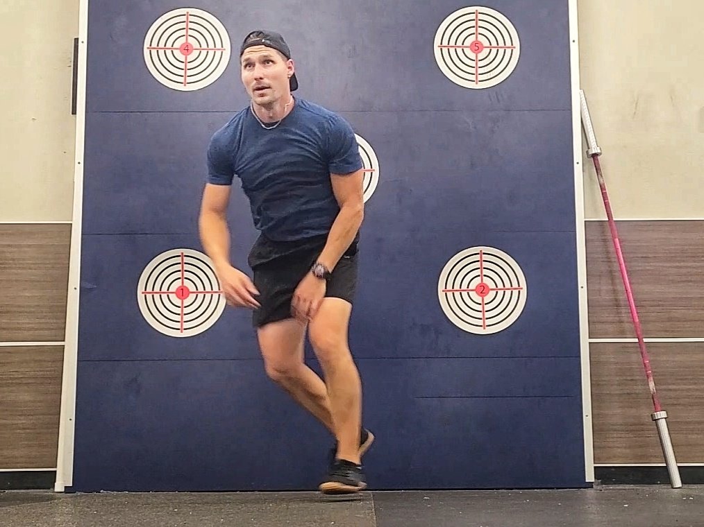 athlete in athletic stance